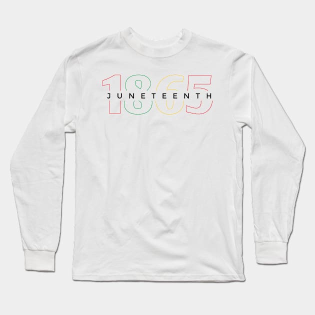 1865 Juneteenth Celebrate African American Freedom Day Long Sleeve T-Shirt by BramCrye